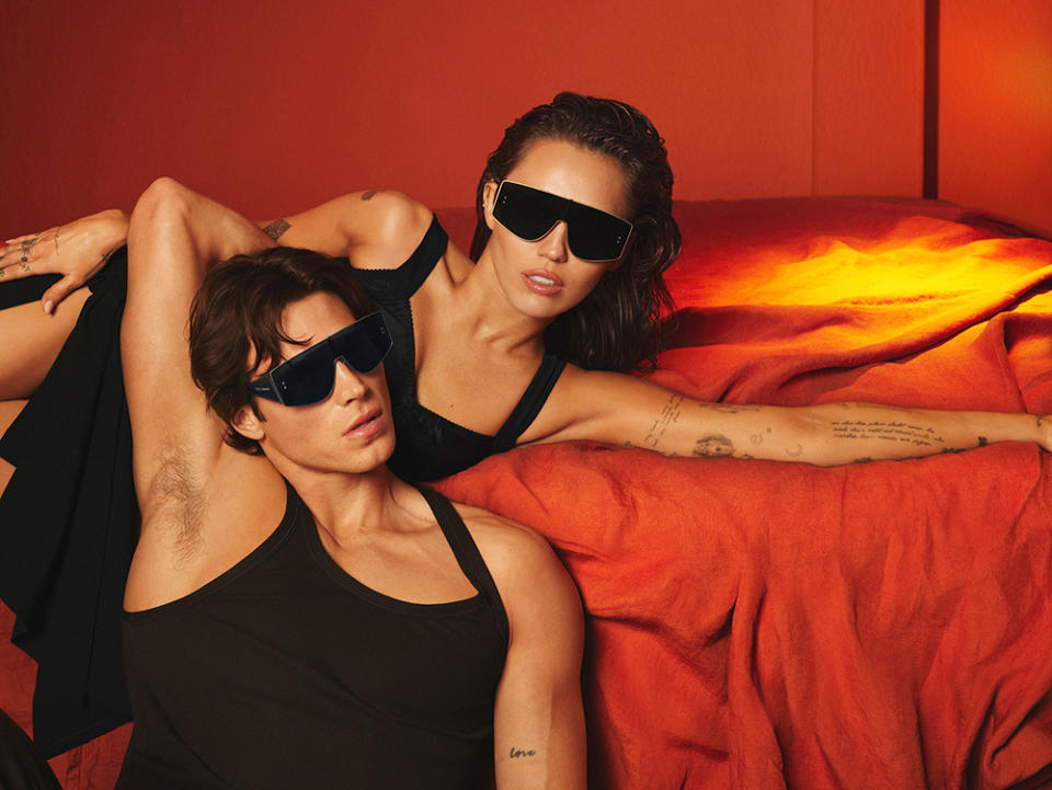 Miley Cyrus and Matthew Nozska in Dolce & Gabbana SS24 Sunglasses Campaign