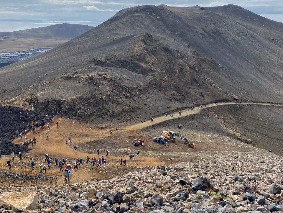 hike to iceland volcano