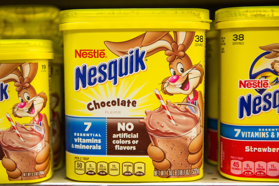 Steckt laut Öko-Test voller Mineralöl: das beliebte Kakao-Getränk Nesquik von Nestlé. (Bild: Getty Images)