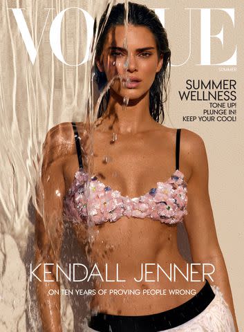 <p>Mert & Marcus/Vogue</p> Kendall Jenner on the cover of 'Vogue' Summer 2024 issue