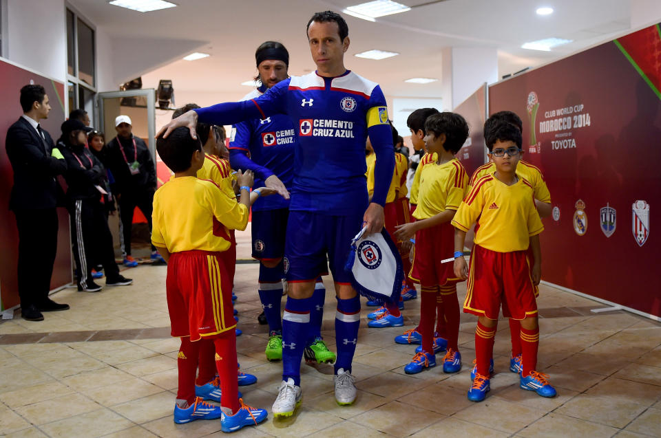 RABAT, MOROCCO - DECEMBER 13: Gerardo Torrado of Cruz Azul is seen prior to the FIFA Club World Cup Quarter Final match between Cruz Azul FC and Western Sydney Wanderers FC at Prince Moulay Abdellah on December 13, 2014 in Rabat, Morocco.  (Photo by Lars Baron - FIFA/FIFA via Getty Images)