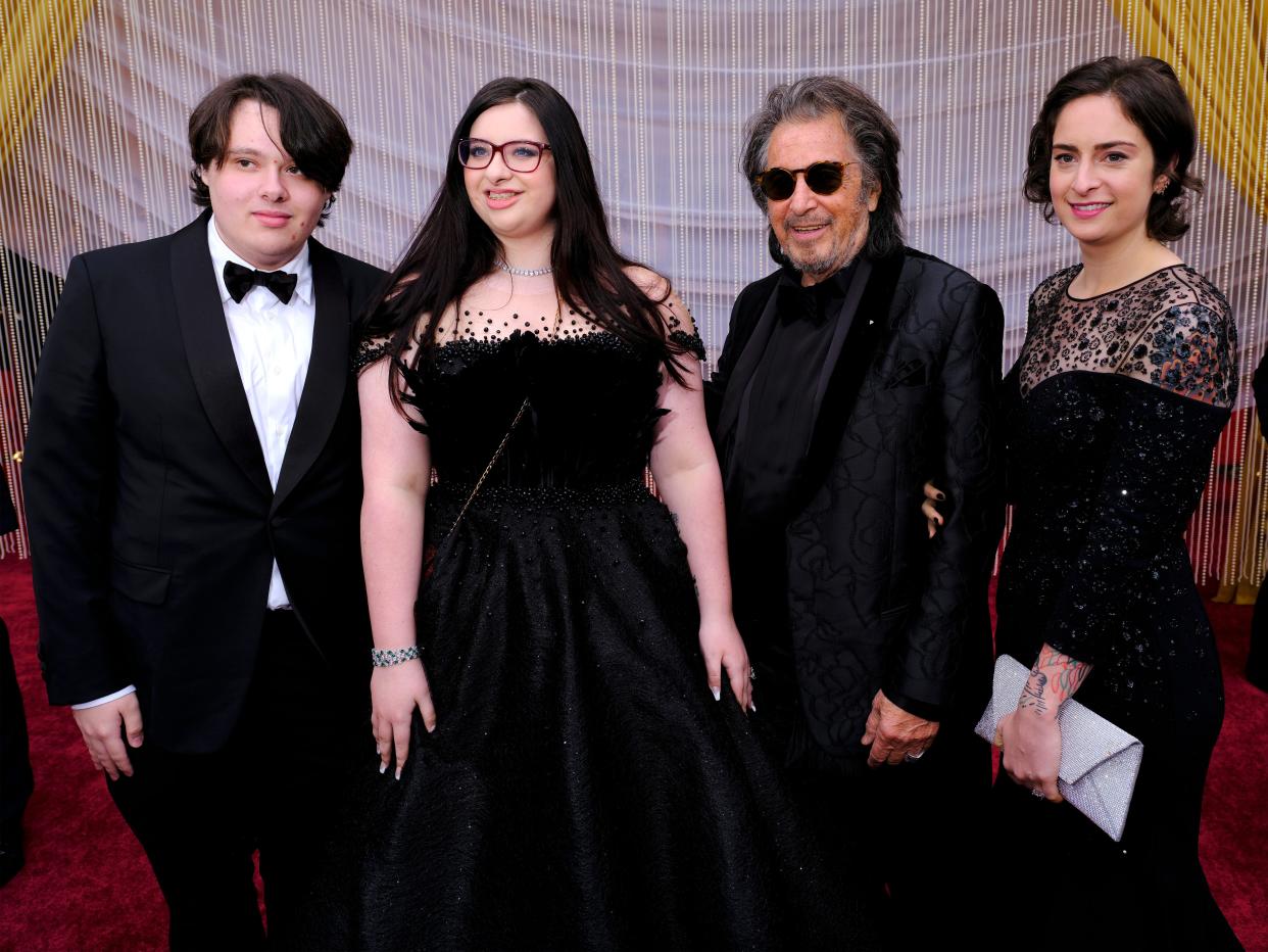 Al Pacino and his three children at the 92nd Annual Academy Awards in 2020.