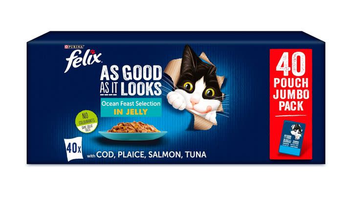 Save an ameowsing (sorry) 52% on this 40-pack of Felix cat food.