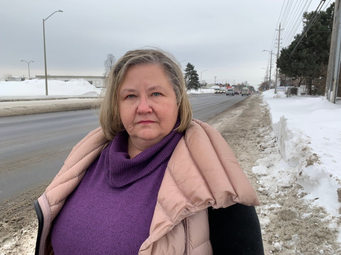 Diane Vena lives 15 minutes from the Eastway Tank site and her husband's uncle once worked for the company. She says she felt compelled to organize an event to show the families they're not alone.  (Guy Quennville/CBC - image credit)