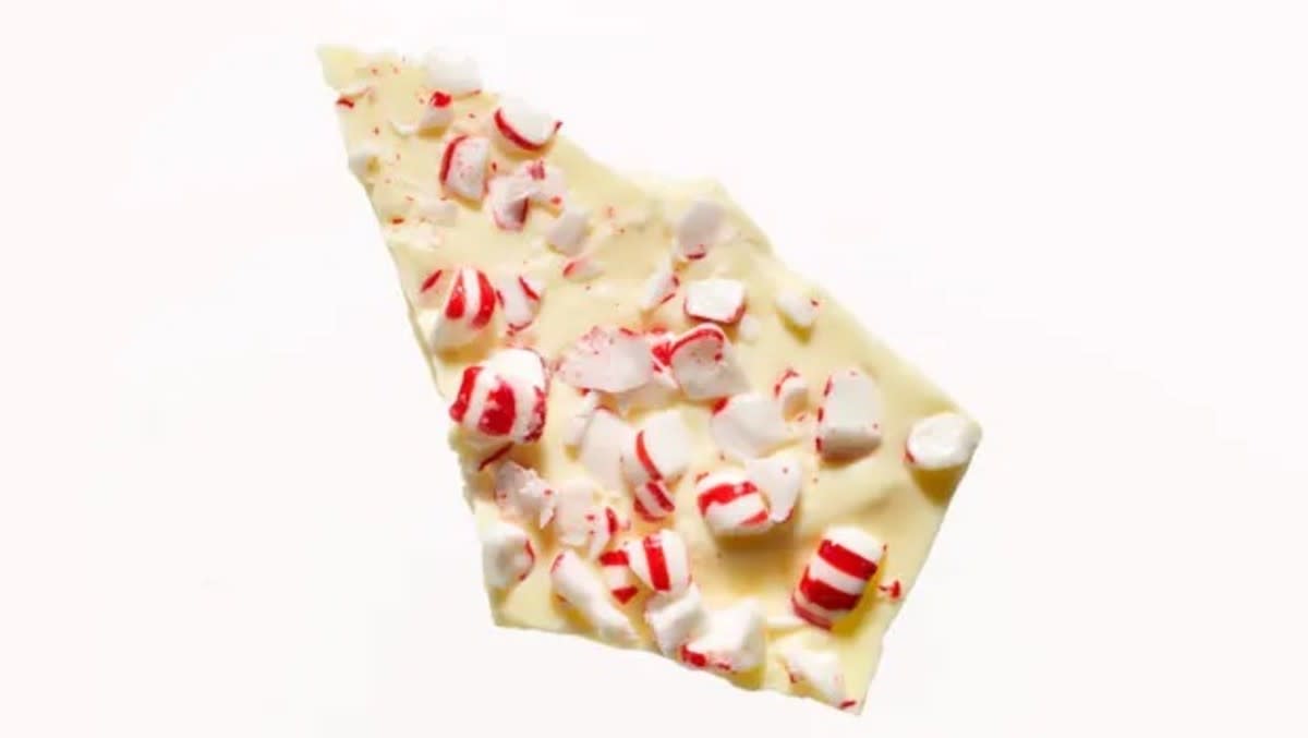 <p>Parade</p><p>A must in any holiday candy tin.</p><p><strong>Get the recipe: <a href="https://parade.com/29807/parade/peppermint-white-chocolate-bark/" rel="nofollow noopener" target="_blank" data-ylk="slk:Peppermint White Chocolate Bark;elm:context_link;itc:0;sec:content-canvas" class="link rapid-noclick-resp">Peppermint White Chocolate Bark</a></strong></p>