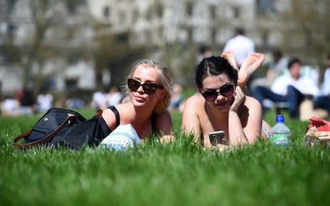 UK Weather storms thunder hail heatwave London Marathon - Credit: PA/Kirsty O'Connor