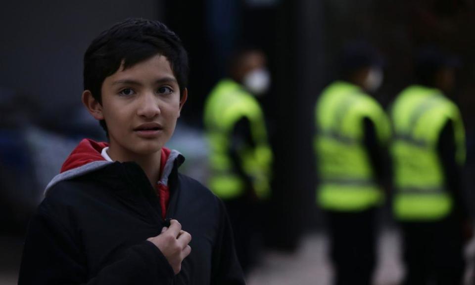 Rodrigo Arelia, a student who escaped from the rubble of the school.