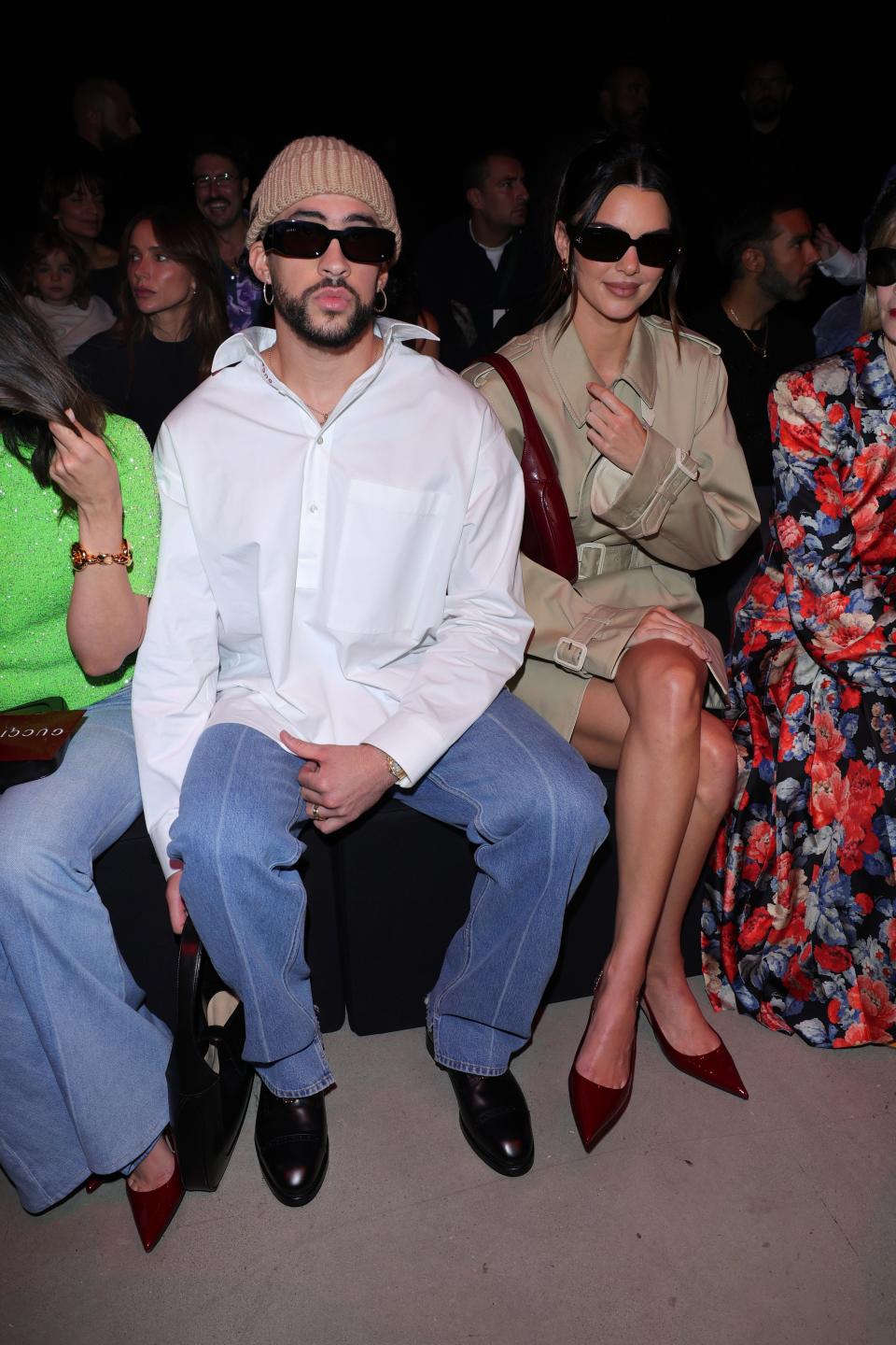 <h1 class="title">Bad Bunny and Kendall Jenner are seen at Gucci Ancora during Milan Fashion Week on September 22, 2023 in Milan, Italy.</h1><cite class="credit">Jacopo M. Raule/Getty Images</cite>