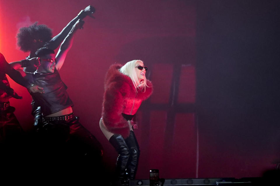 Christina Aguilera durante su concierto en el Festival Tecate Emblema en la Ciudad de México el sábado 18 de mayo de 2024. (Foto AP/Aurea Del Rosario)