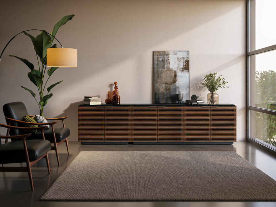 BDI’s Corridor storage credenza in natural walnut by Matthew Weatherly 