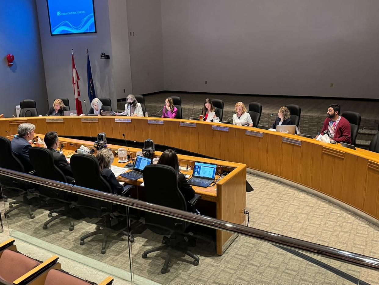 Edmonton public school trustees say they're frustrated with continued underfunding from the province for enrolment growth and inflation. (Janet French/CBC - image credit)