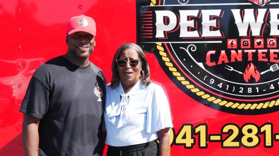 Lee Washington’s mother, Altamese Jones, 84, attended the soft opening of Pee Wee’s Canteen. The food truck is named in honor of her nickname, Pee Wee. provided photo