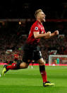 <p>Soccer Football – Premier League – Manchester United v Leicester City – Old Trafford, Manchester, Britain – August 10, 2018 Manchester United’s Luke Shaw celebrates scoring their second goal Action Images via Reuters/Andrew Boyers EDITORIAL USE ONLY. No use with unauthorized audio, video, data, fixture lists, club/league logos or “live” services. Online in-match use limited to 75 images, no video emulation. No use in betting, games or single club/league/player publications. Please contact your account representative for further details. </p>