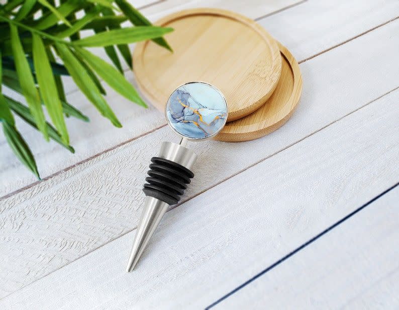Amethyst Marble-Style Wine Stopper
