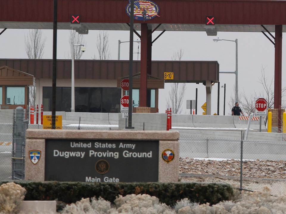 Dugway Proving Ground’s main gate in 2010.