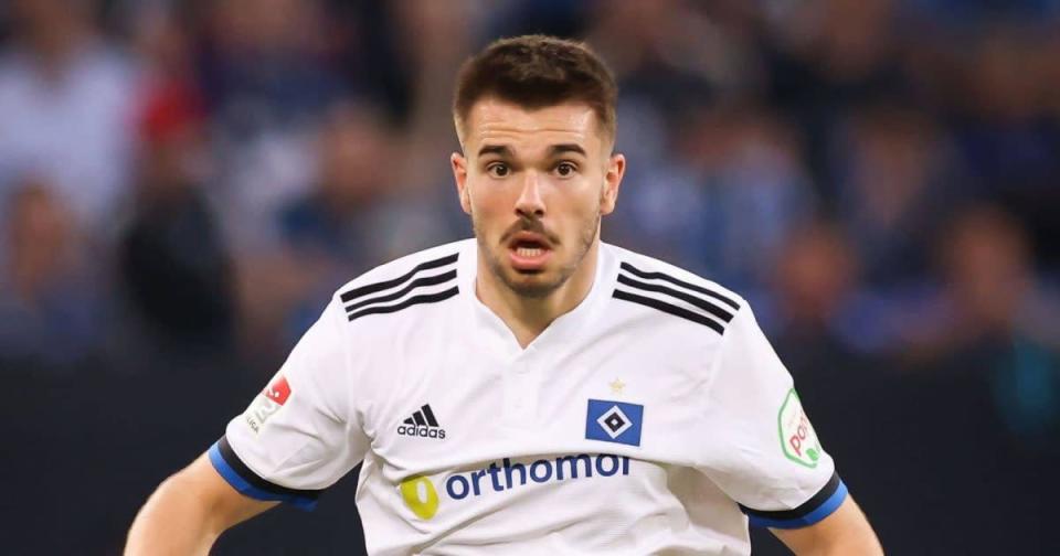 Mario Vuskovic, Hamburg star in action v Hertha BSC at Volksparkstadion Credit: PA Images