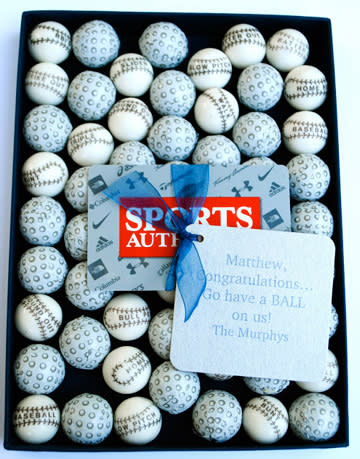 Golf balls and a gift card