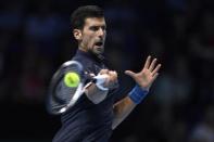 Britain Tennis - Barclays ATP World Tour Finals - O2 Arena, London - 15/11/16 Serbia's Novak Djokovic in action during his round robin match with Canada's Milos Raonic Action Images via Reuters / Tony O'Brien Livepic