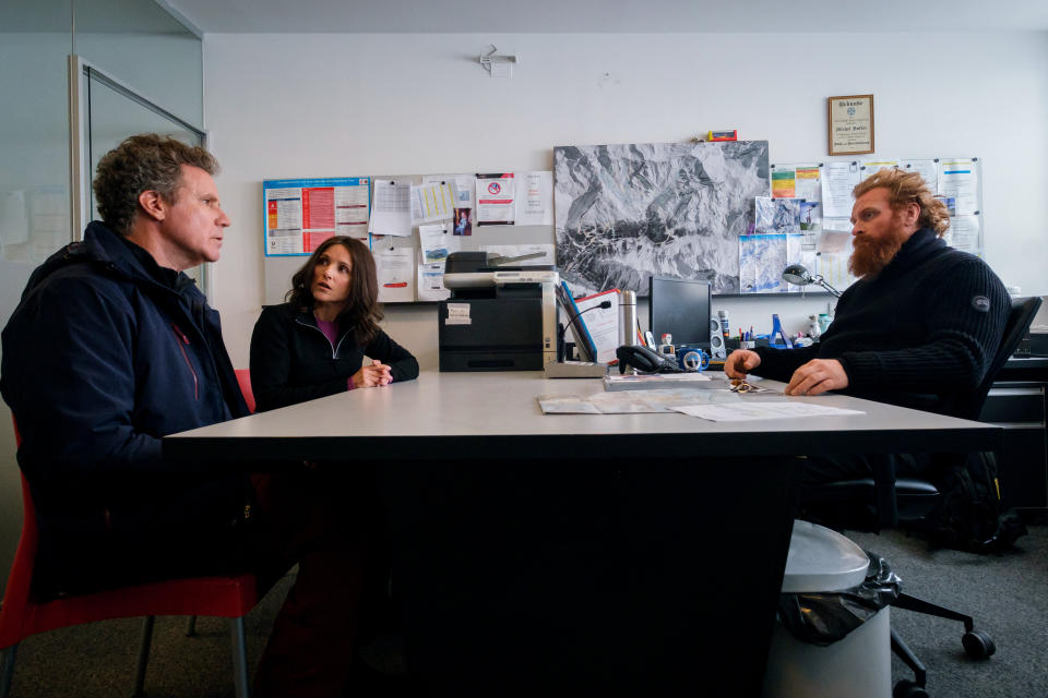 Will Ferrell, Julia Louis-Dreyfus and Kristofer Hivju in "Downhill." (Photo: Searchlight Pictures)