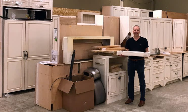 Founder Steve Feldman shows off a kitchen ready for a new life.