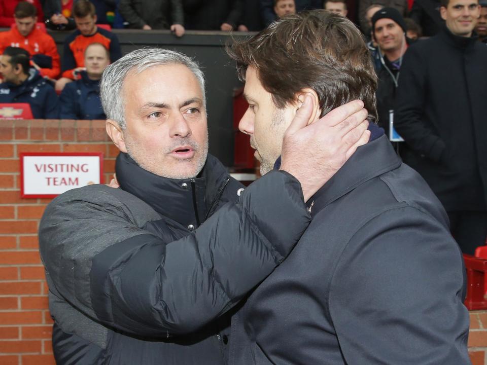 Jose Mourinho and Mauricio Pochettino meet in the FA Cup semi-finals next month: Manchester United