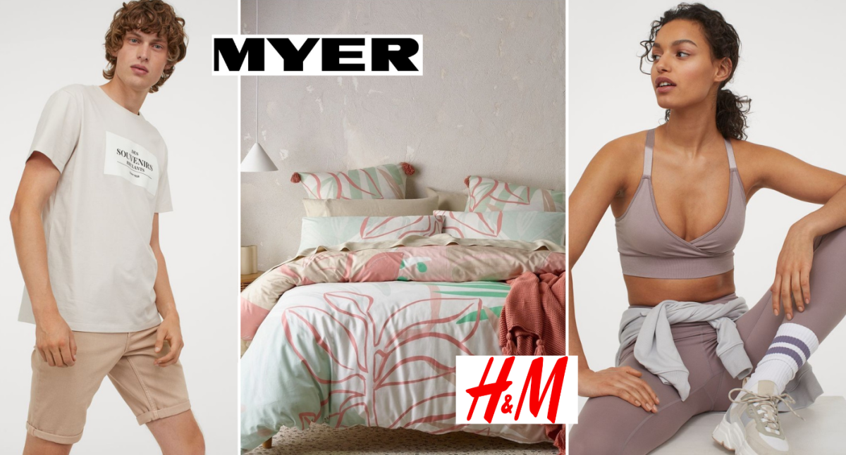 Save up to 50% this weekend at Myer and H&M online