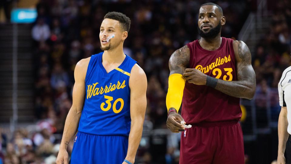 Stephen Curry and LeBron James picked teams for next month’s NBA All-Star Game. (Getty)