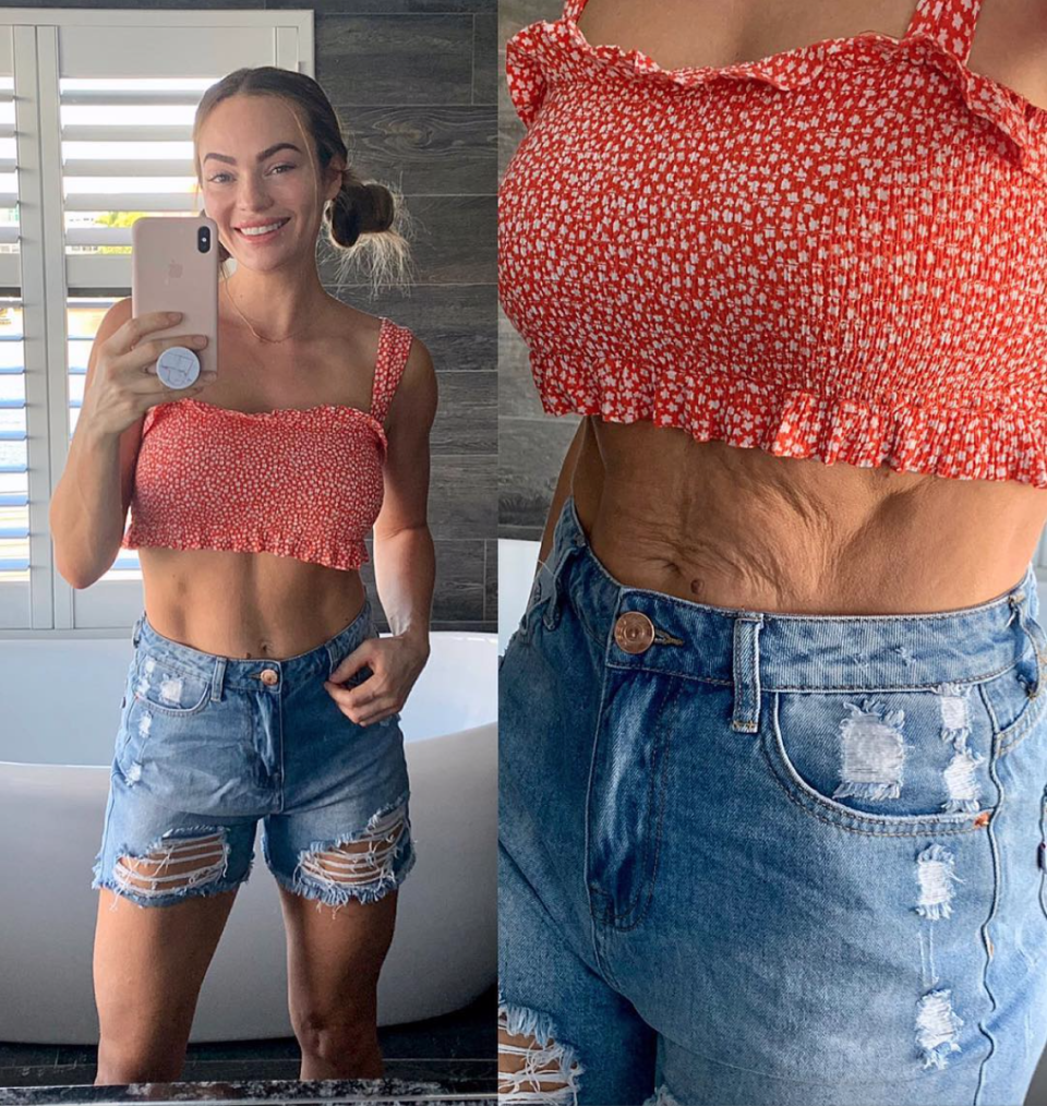 Fitness-Bloggerin Emily Skye zeigt ihren After-Baby-Body auf Instagram. (Bild: Instagram/ emilyskyefit)