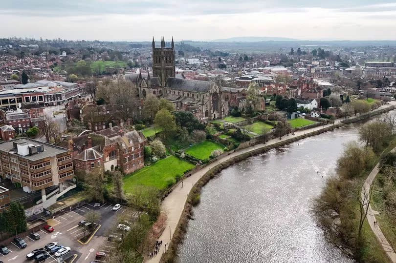 aerial view of city centre