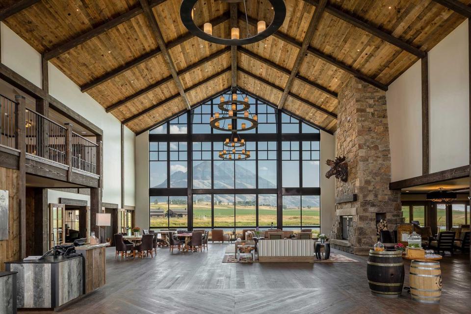 Lobby at Sage Lodge in Montana