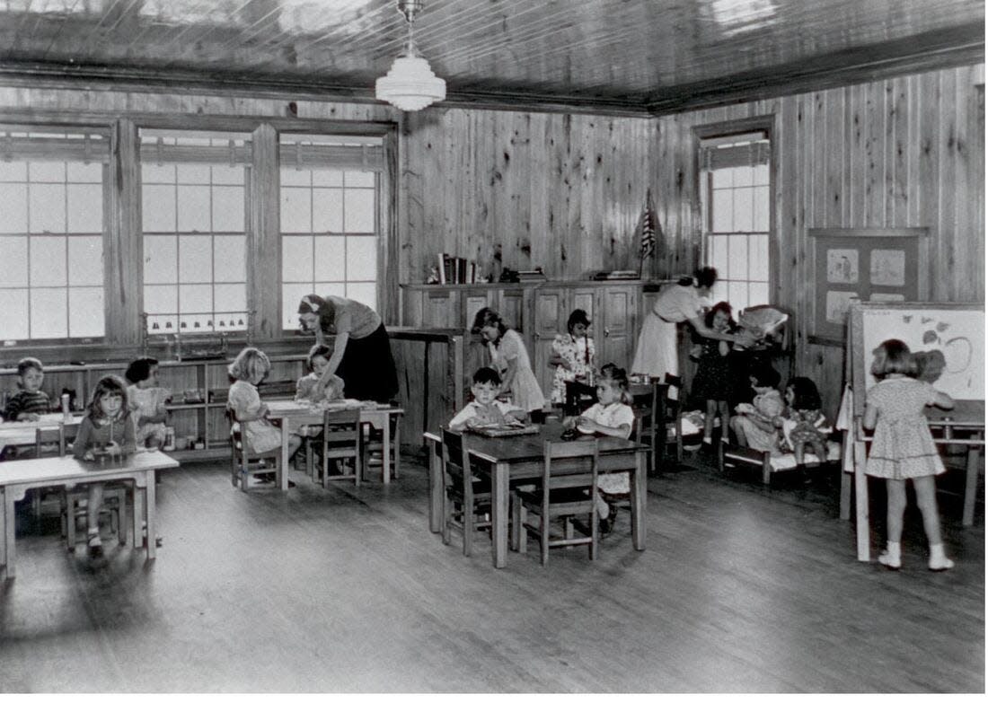 This rare photo takes a look inside the old Henry Ford schoolhouse.
