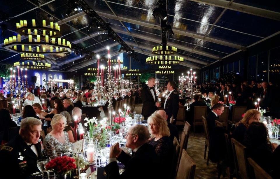 Biden's state dinner with Emmanuel Macron held in a glass pavilion on the South Lawn of the White House