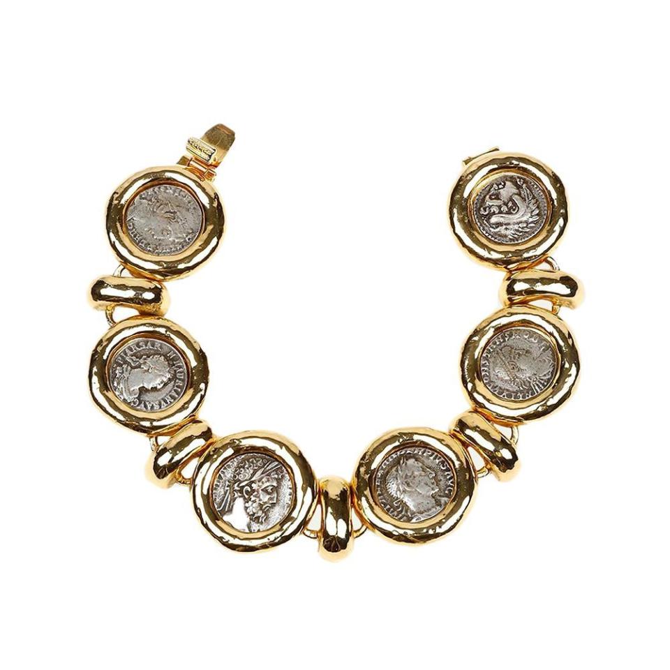 <p><a href="https://go.redirectingat.com?id=74968X1596630&url=https%3A%2F%2Fwww.bergdorfgoodman.com%2Fp%2Fben-amun-roman-coin-bracelet-prod160600256&sref=https%3A%2F%2F" rel="nofollow noopener" target="_blank" data-ylk="slk:Shop Now;elm:context_link;itc:0;sec:content-canvas" class="link ">Shop Now</a></p><p>Roman Coin Bracelet</p><p>bergdorfgoodman.com</p><p>$448.00</p>