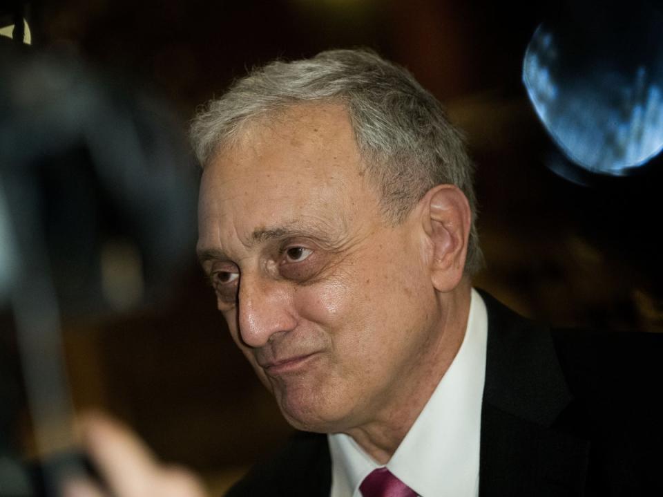Carl Paladino, former New York gubernatorial candidate, speaks to reporters in the lobby at Trump Tower, December 5, 2016 in New York City (Getty Images)