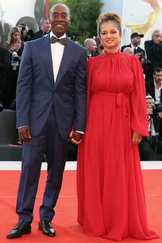 <p>Elisabetta A. Villa/Getty</p> Don Cheadle and Bridgid Coulter attend the 'White Noise' and opening ceremony red carpet at the 79th Venice International Film Festival on August 31, 2022 in Venice, Italy.