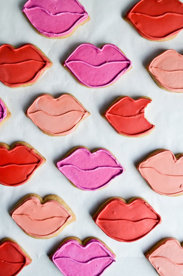 Lip Shaped Sugar Cookies