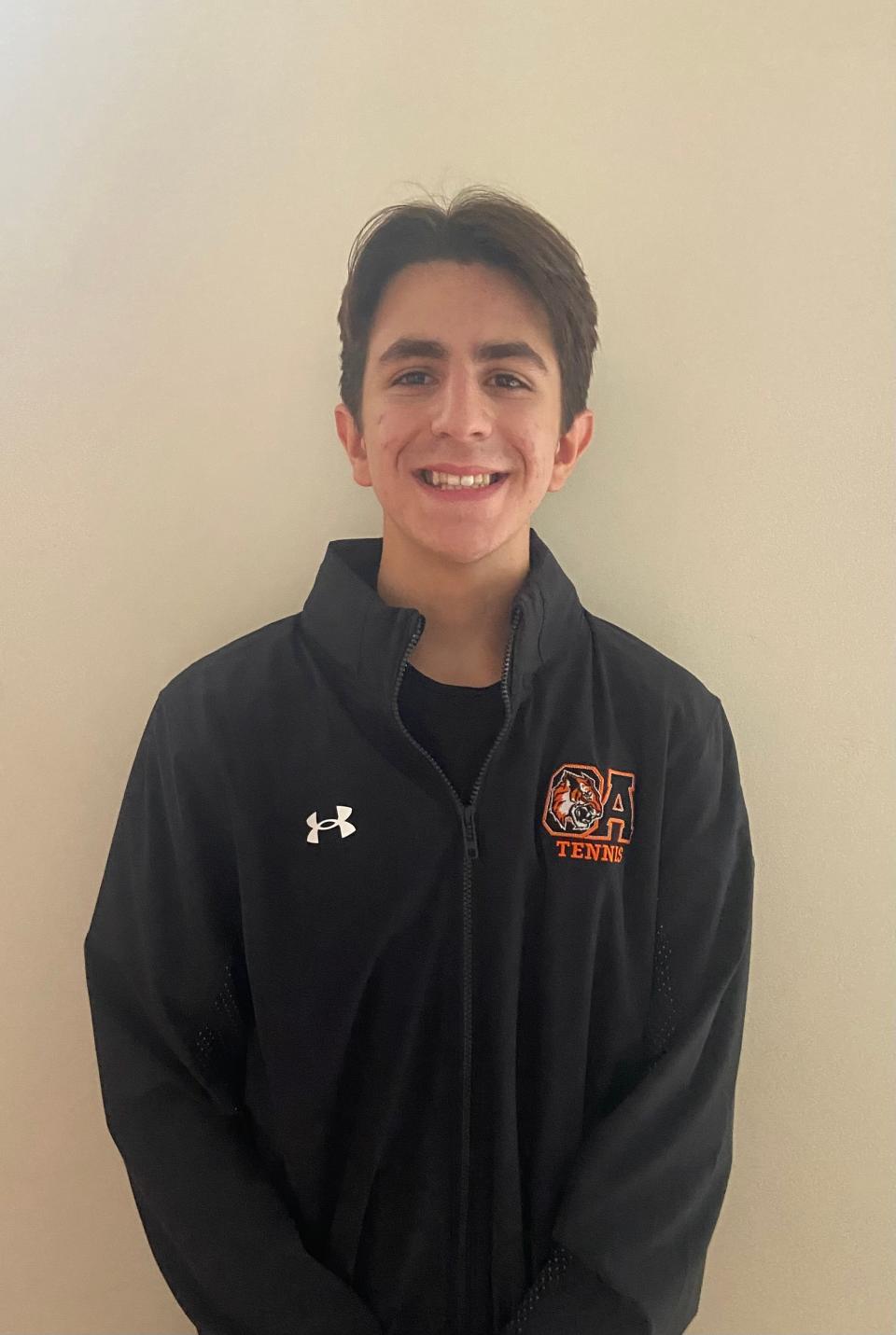 Alex Efremidis of Oliver Ames High has been named to The Patriot Ledger/Enterprise Boys Tennis All-Scholastic Team.