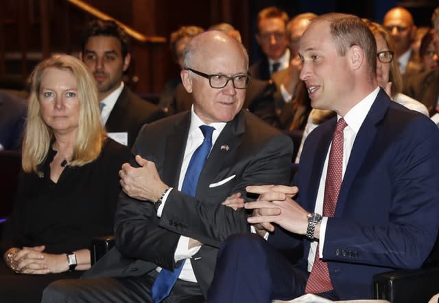 Duke of Cambridge and Woody Johnson