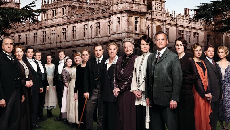 The cast of "Downton Abbey" Season 4 on PBS are featured. A third "Downton Abbey" movie is reportedly in the works.