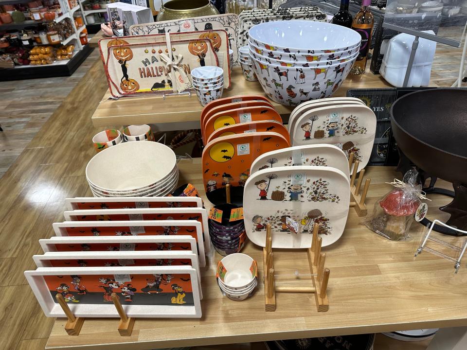 Holiday-themed plates and dishes at HomeGoods