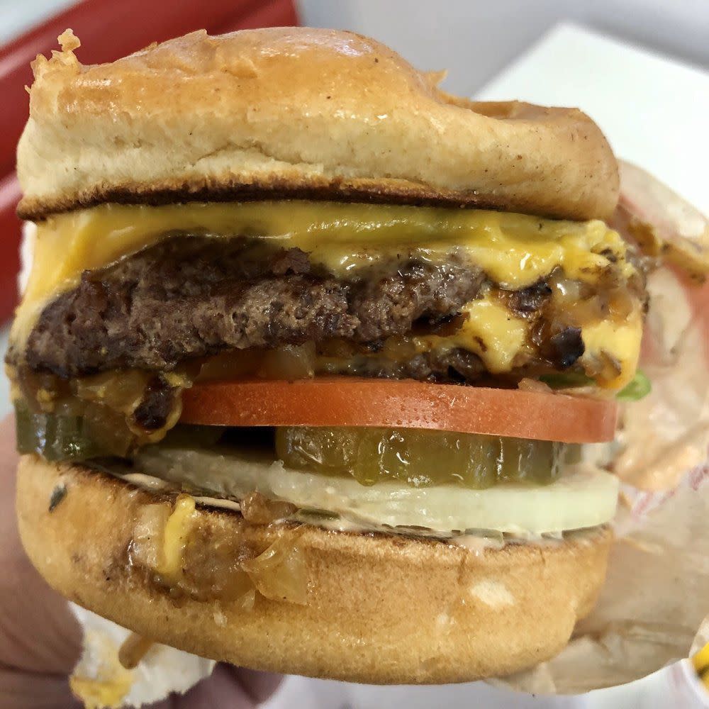 Mustard Grilled Patty burger from In-N-Out