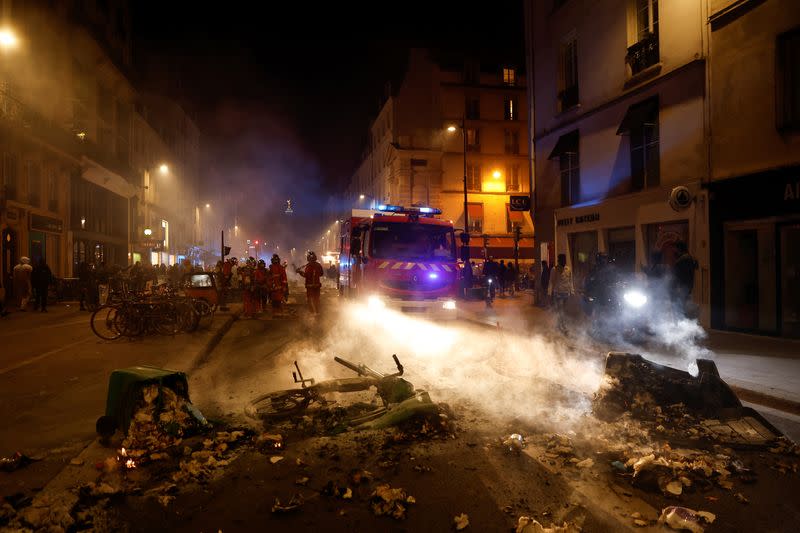 Anti-pension bill protest in Paris