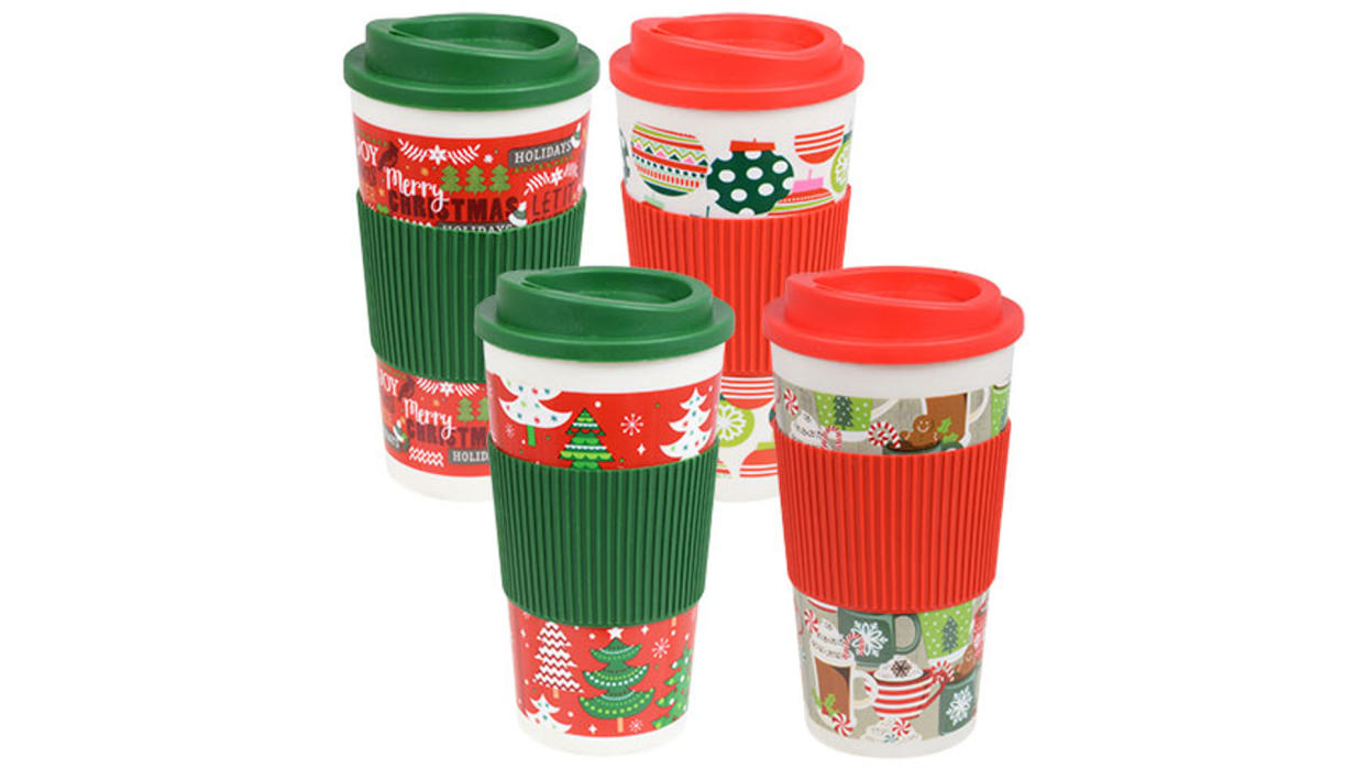 Holiday Printed Travel Mug