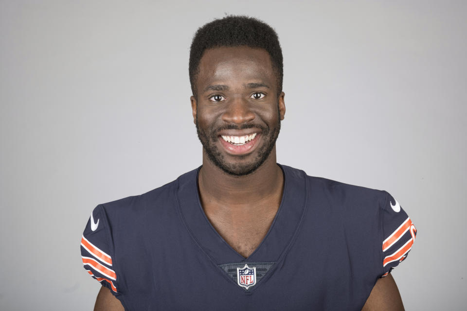 The Bears’ equipment staff misspelled Prince Amukamara’s last name on his jersey. (AP)