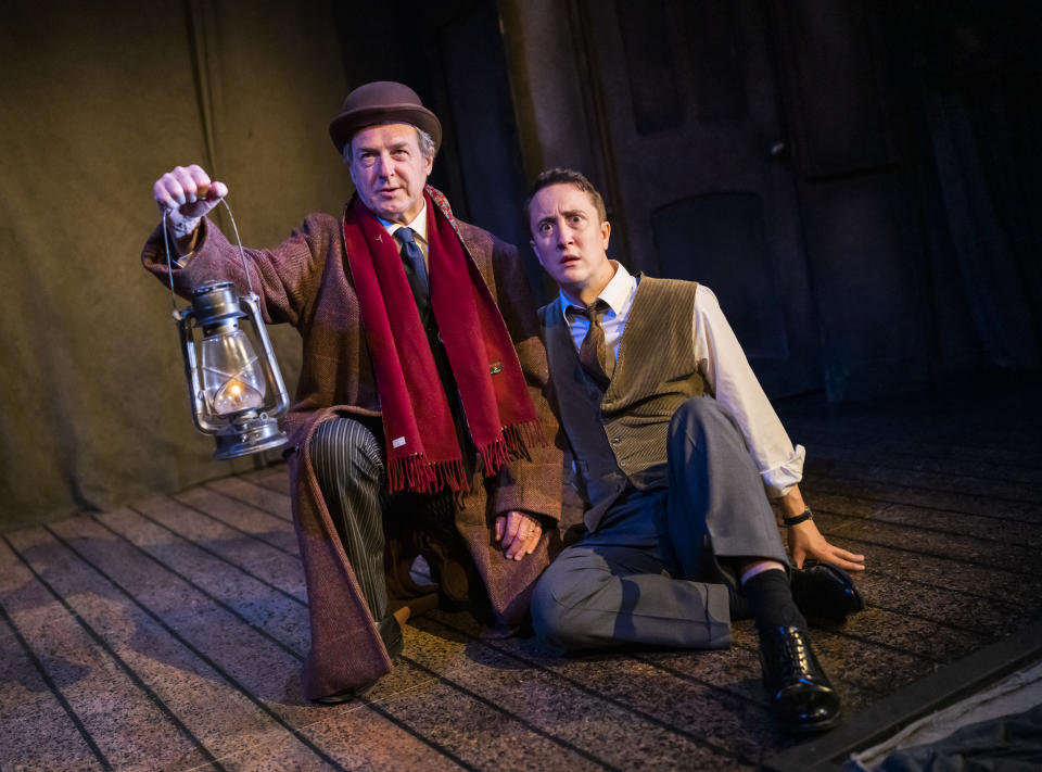 Julian Forsyth (Arthur Kipps) and Matthew Spencer (The Actor) in The Woman In Black (Fortune Theatre/PA)