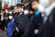 Rehearsal of part of the Tokyo 2020 Olympic Torch Relay in Hamura