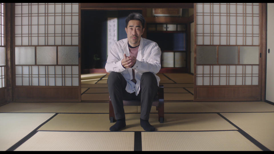 This image provided by Hulu shows Nasubi in 2021 in a scene from the documentary film “The Contestant.” “The Contestant” directed by Clair Titley, explores the story behind the late 1990s reality show from Japan, “A Life in Prizes,” in which a comedian nicknamed Nasubi is forced to survive on whatever he can redeem from mail-in coupons, as he is denied contact with the outside world. (Hulu via AP)
