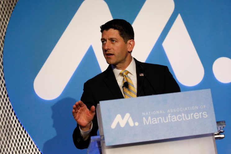 Speaker of the House Paul Ryan introduces his new tax policy Tuesday. (Photo: Aaron P. Bernstein/Reuters)