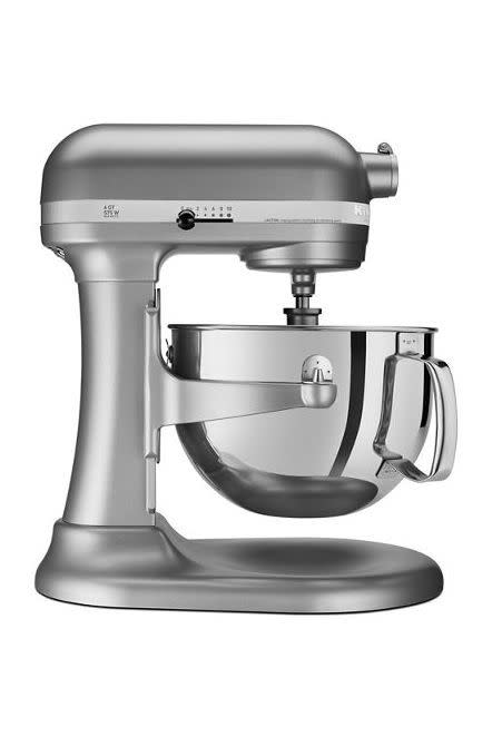 <p><strong>KitchenAid</strong></p><p>kitchenaid.com</p><p><strong>$549.99</strong></p><p><a href="https://go.redirectingat.com?id=74968X1596630&url=https%3A%2F%2Fwww.kitchenaid.com%2Fcountertop-appliances%2Fstand-mixers%2Fbowl-lift-stand-mixers%2Fp.professional-600-series-6-quart-bowl-lift-stand-mixer.kp26m1xsl.html&sref=https%3A%2F%2Fwww.townandcountrymag.com%2Fleisure%2Fdining%2Fg40786160%2Fjennifer-garner-kitchen-essentials%2F" rel="nofollow noopener" target="_blank" data-ylk="slk:Shop Now" class="link ">Shop Now</a></p><p>Though Garner only recently became an ambassador for KitchenAid, the actress has been a fan of the brand's stainless steel stand mixer for years. She's used the machine for countless recipes, from blueberry buckle to chicken empanadas. </p>