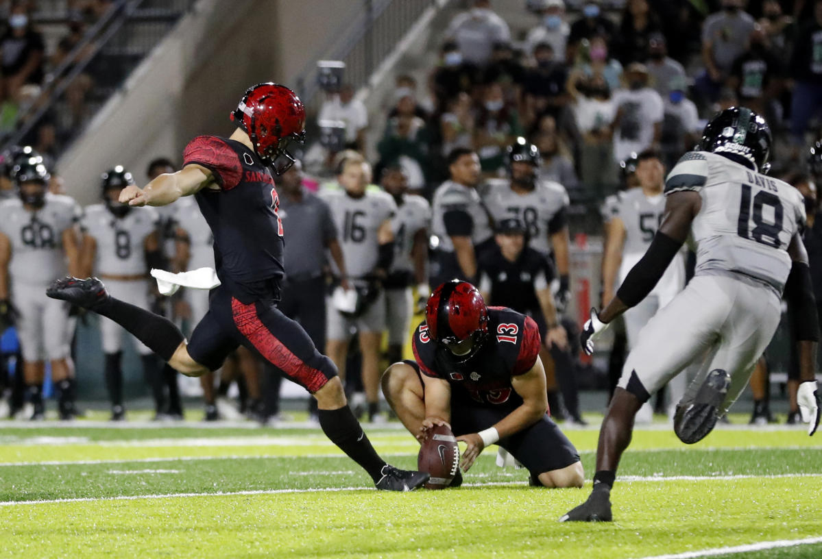 Matt Araiza punting his way into the NCAA history books – The Daily Aztec